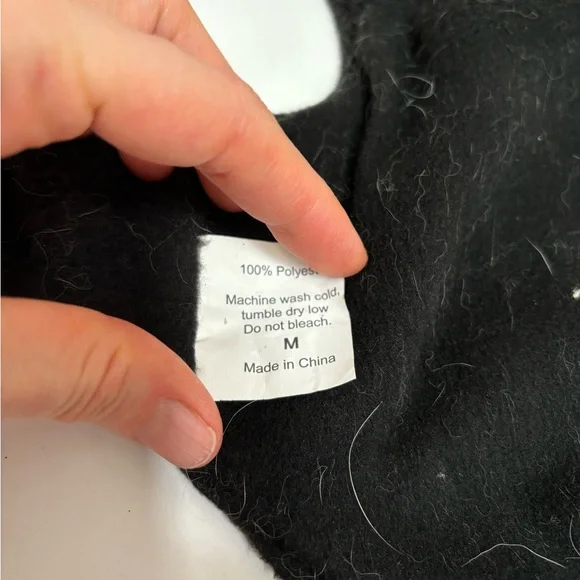 Dog puffer jacket with fur collar navy blue with brown faux fur,‎ size M medium - Picture 6 of 12